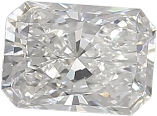 0.53 Carat D vs1 Radiant Lab Diamond