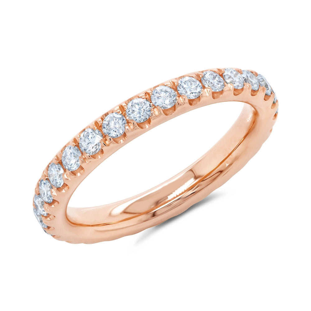 14K Rose Gold Diamond Eternity Band