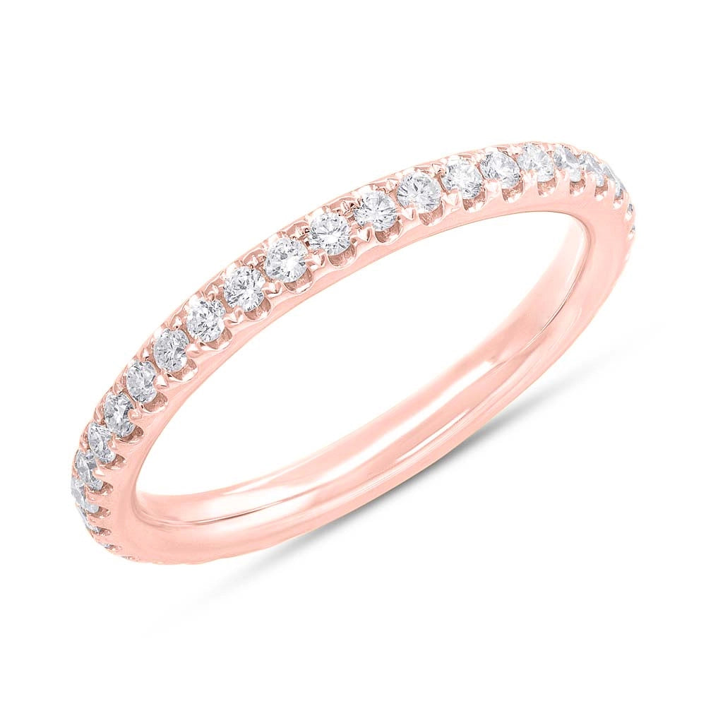 14K Rose Gold Diamond Eternity Band