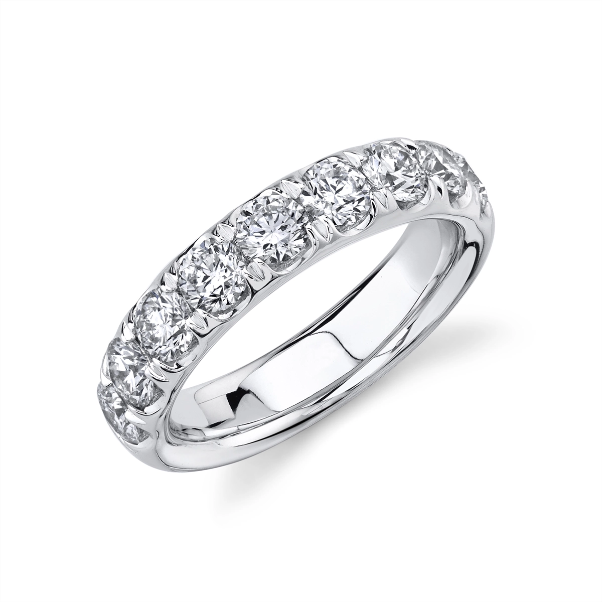 14K White Gold Diamond Band