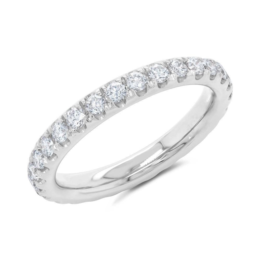 14K White Gold Diamond Eternity Band