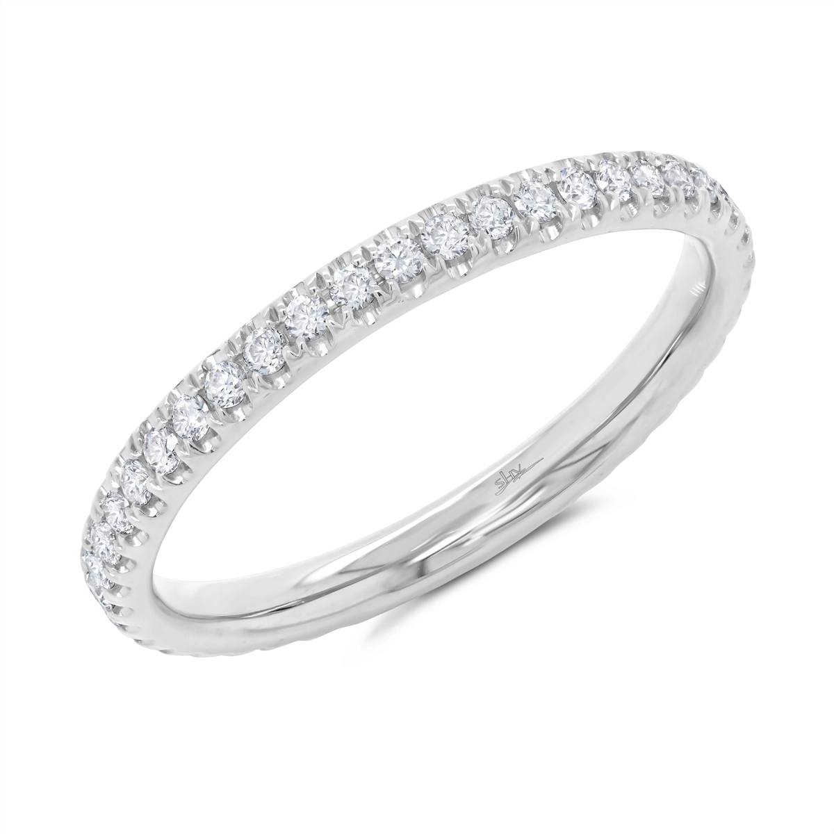 14K White Gold Diamond Eternity Band