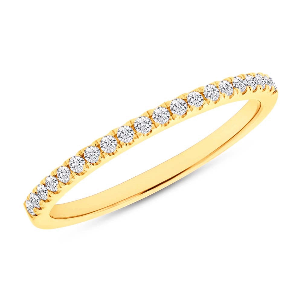 14K Yellow Gold Diamond Band