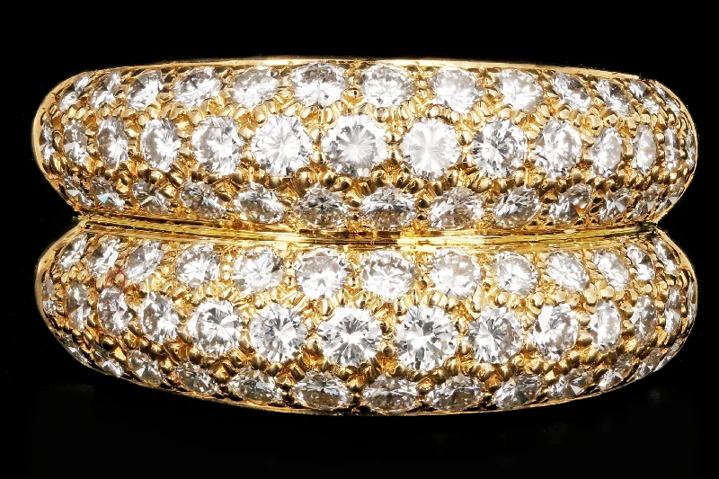 Cartier Double Gold Band with Diamonds