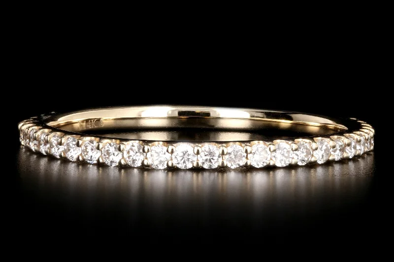 New 14K Yellow Gold 1/4 Carat Round Brilliant Cut Diamond Anniversary Band