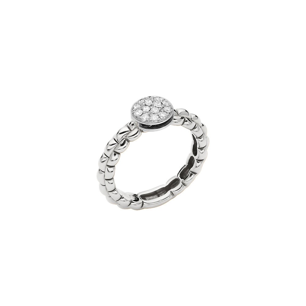 Fope 18K White Gold Eka Tiny Collection Diamond Ring