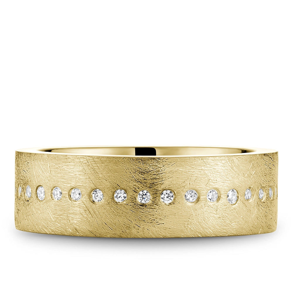 Gents 14K Yellow Gold Diamond Band