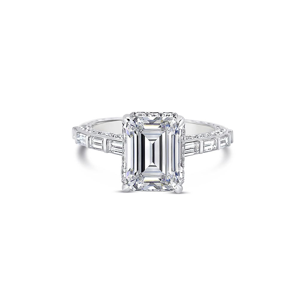 Jack Kelege 18K White Gold Semi Mount Diamond Ring