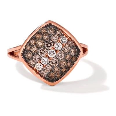 Le Vian 14K Strawberry Gold Chocolate Ombre and Vanilla Diamond Ring