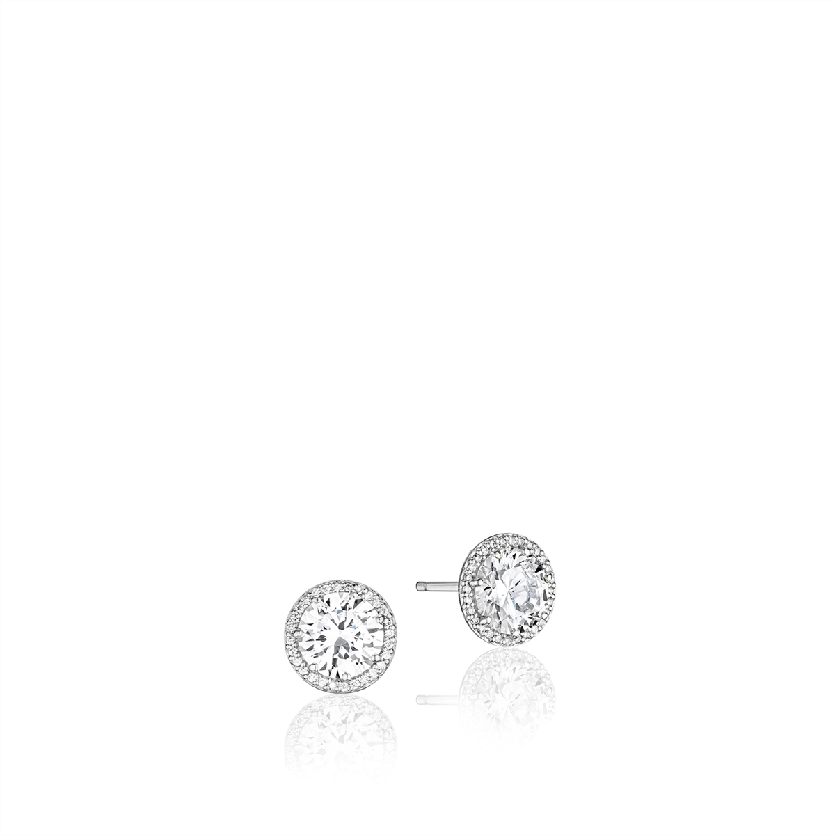 Tacori 14K White Gold Diamond Stud Earring Mounts, 4.5mm