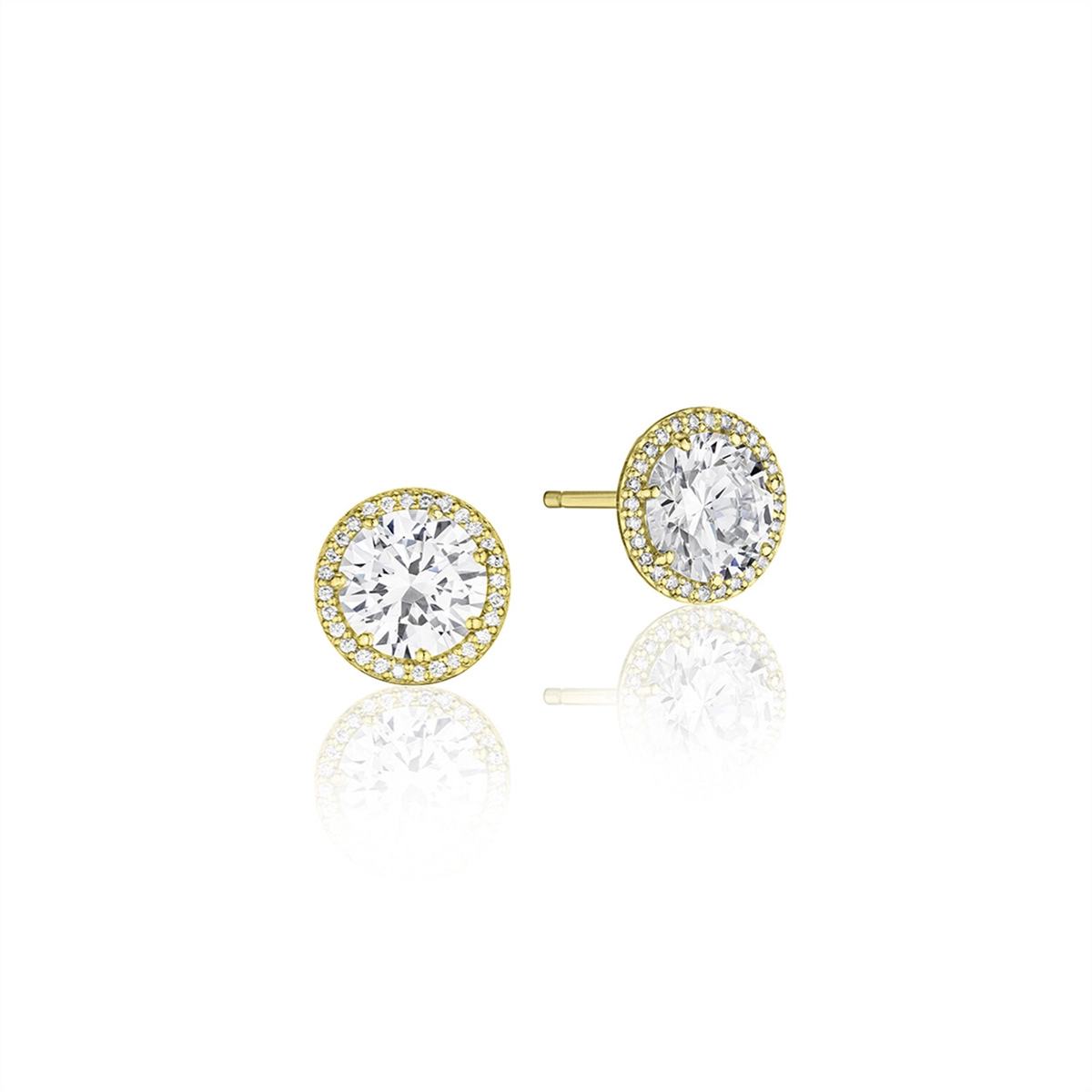 Tacori 14K Yellow Gold Classic Diamond Bloom Earring Mounts, 7mm