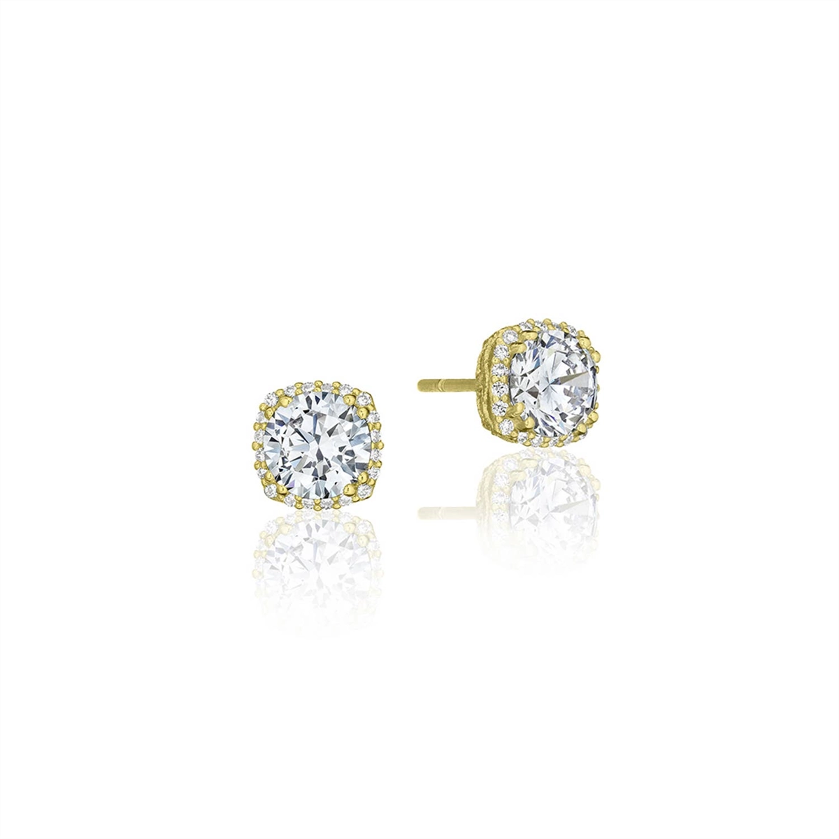 Tacori 14K Yellow Gold Dantela Diamond Bloom Earring Mounts, 5.5mm