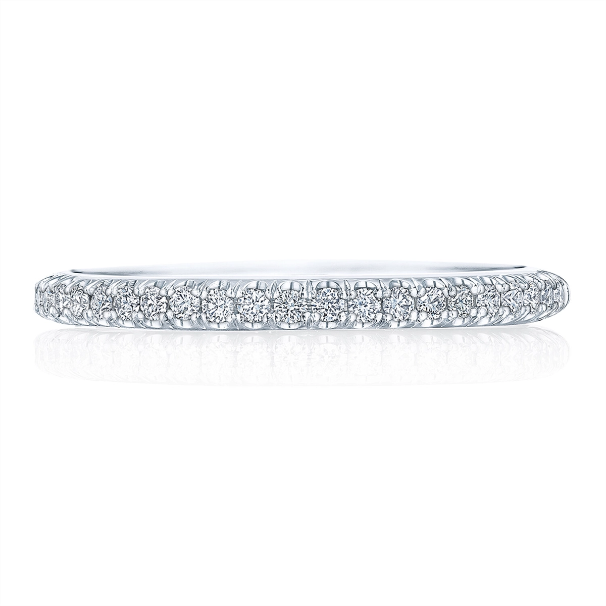 Tacori 18K White Gold Founders French Pave Diamond Band