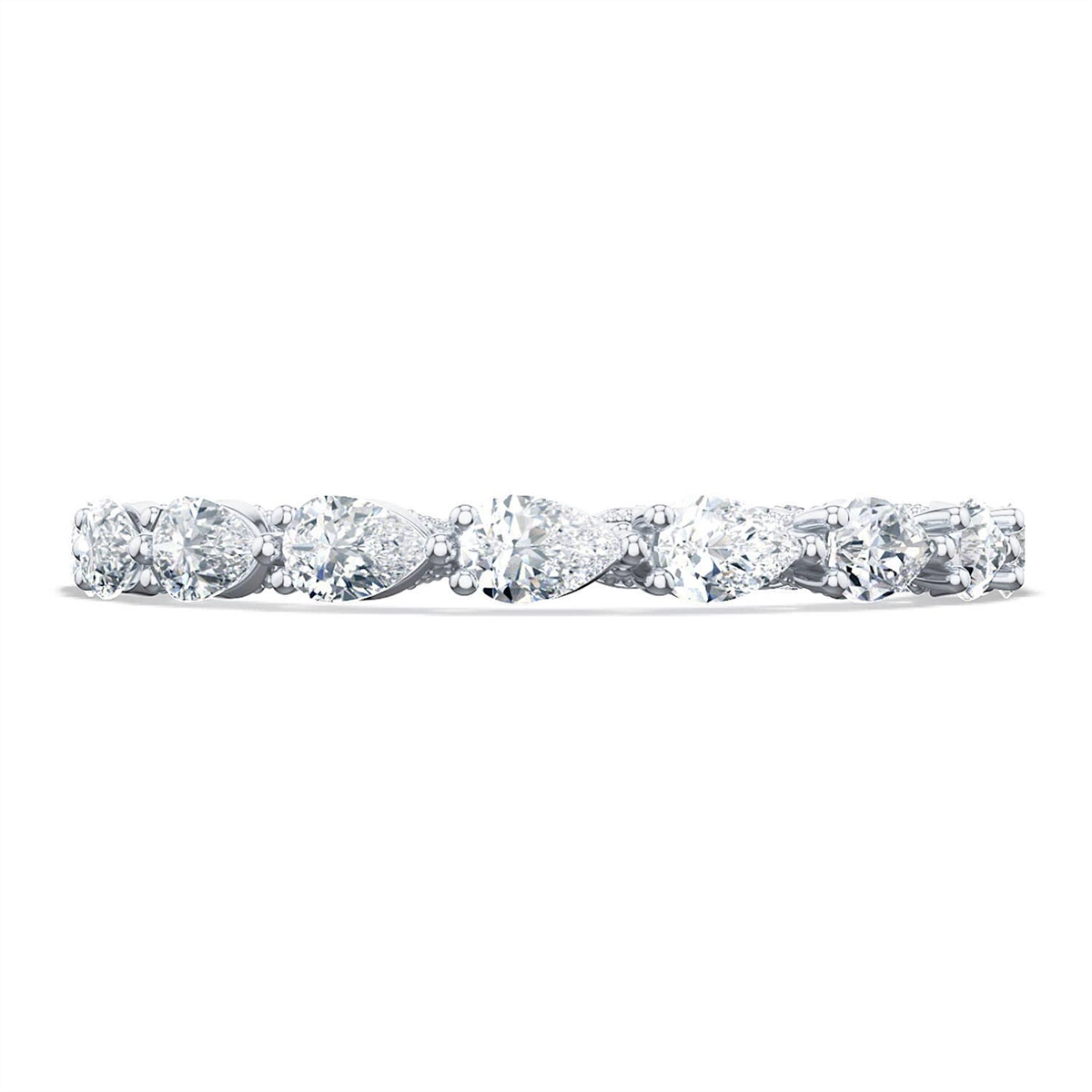 Tacori 18K White Gold Pear Diamond Eternity Band