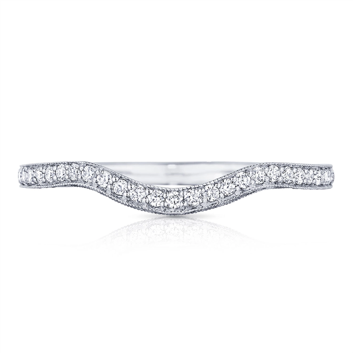 Tacori Classic Crescent 18K White Gold Curved Diamond Band