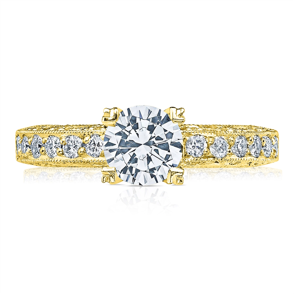 Tacori Classic Crescent 18K Yellow Gold Diamond Ring