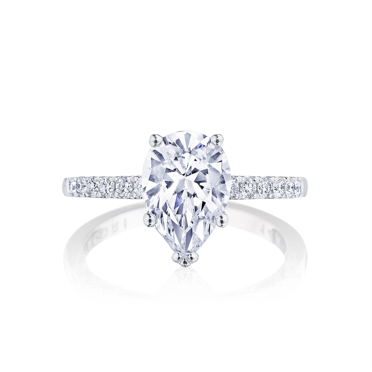 Tacori Coastal Crescent 14K White Gold Diamond Semi-mount