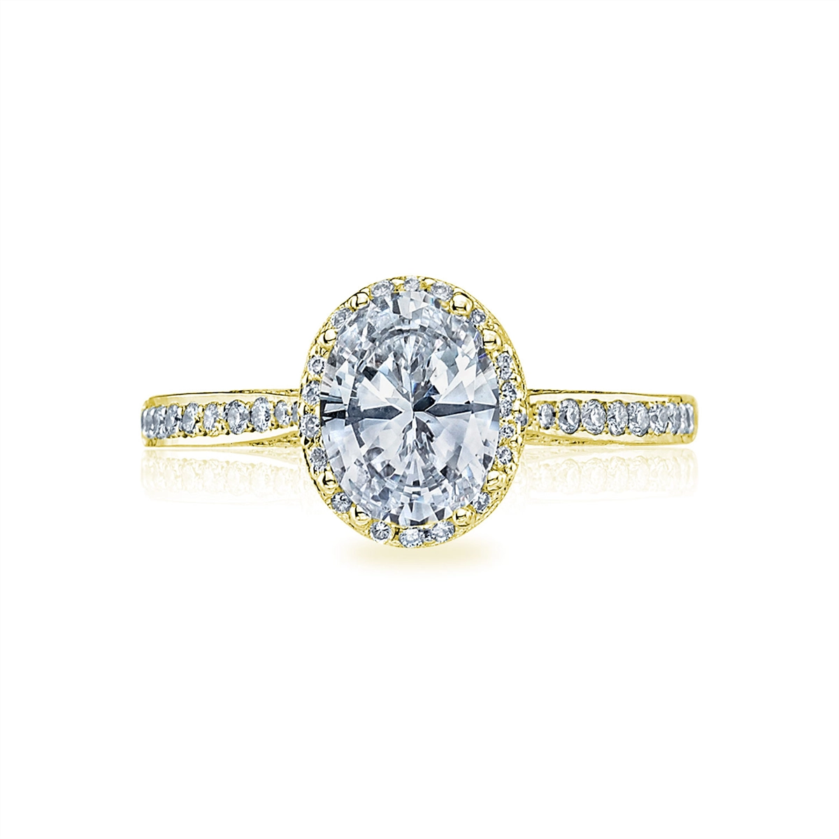 Tacori Dantela Oval Diamond 18K Yellow Gold Ring