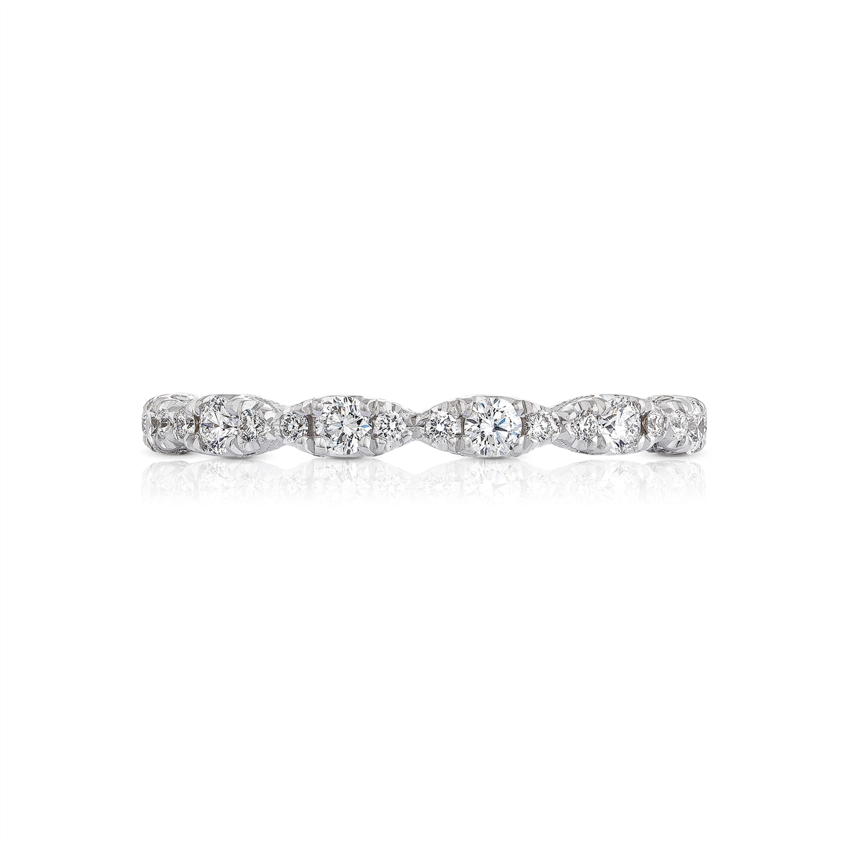 Tacori Petite Crescent 18K White Gold Diamond Eternity Ring