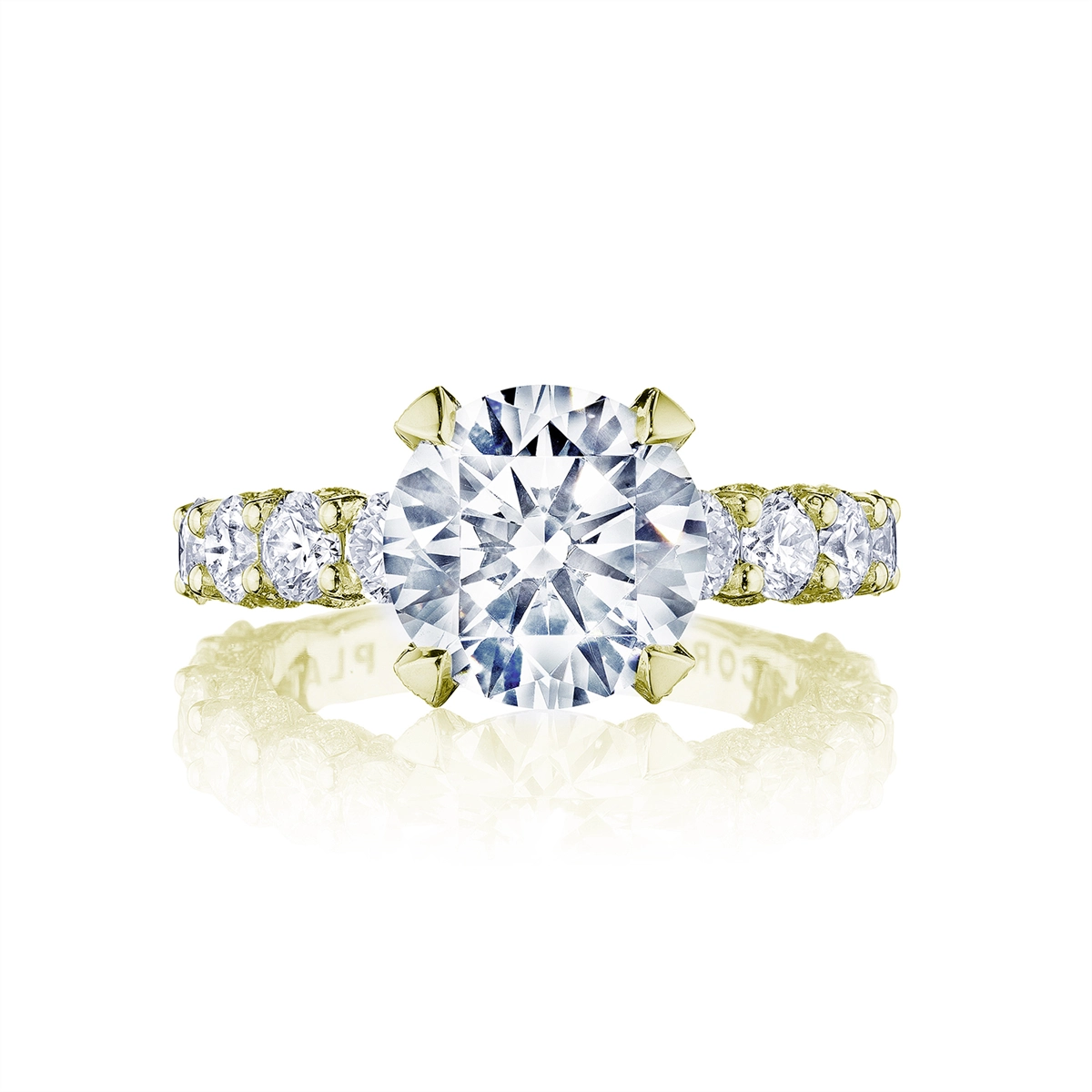 Tacori Royal T 18K Yellow Gold Diamond Semi-mount