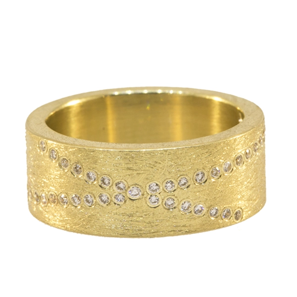 Todd Reed 18K Yellow Gold Ring with Diamonds