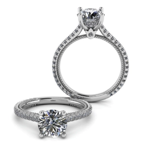 Verragio 14K White Gold Semi Mount Diamond Ring